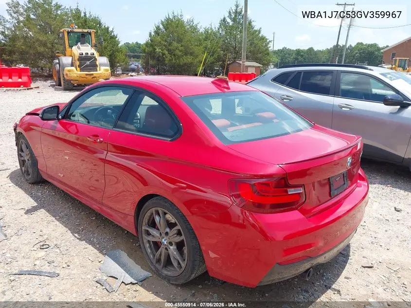 2016 BMW M235I VIN: WBA1J7C53GV359967 Lot: 45550914