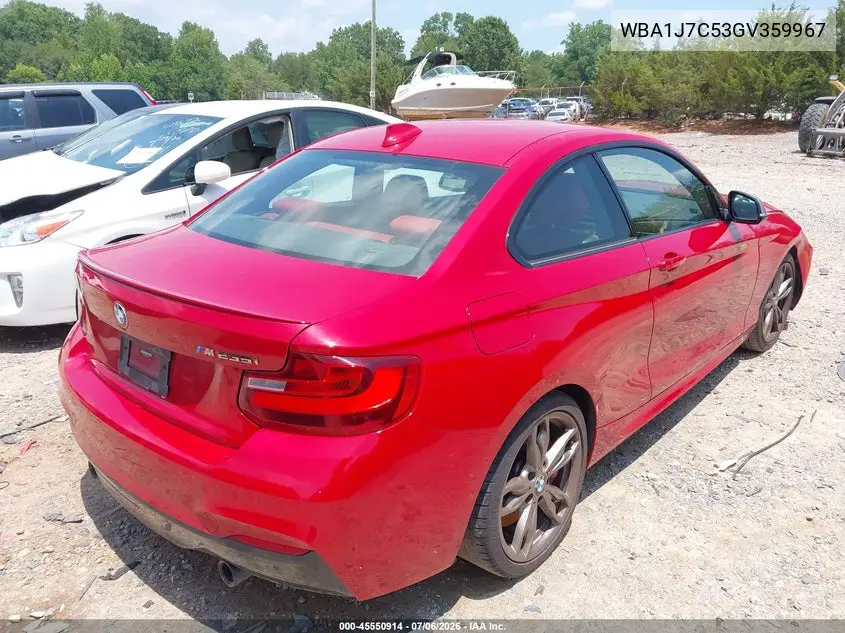 2016 BMW M235I VIN: WBA1J7C53GV359967 Lot: 45550914