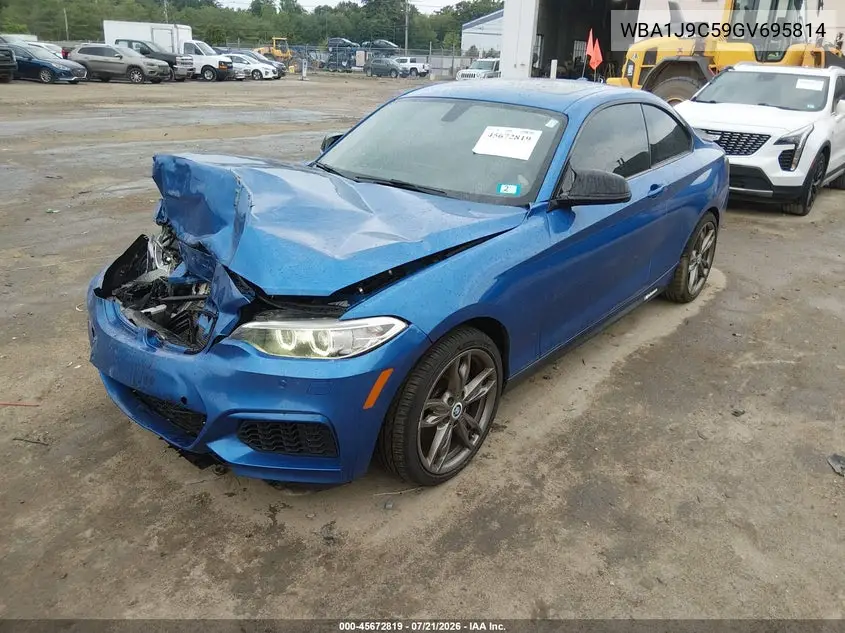 2016 BMW M235I xDrive VIN: WBA1J9C59GV695814 Lot: 45672819