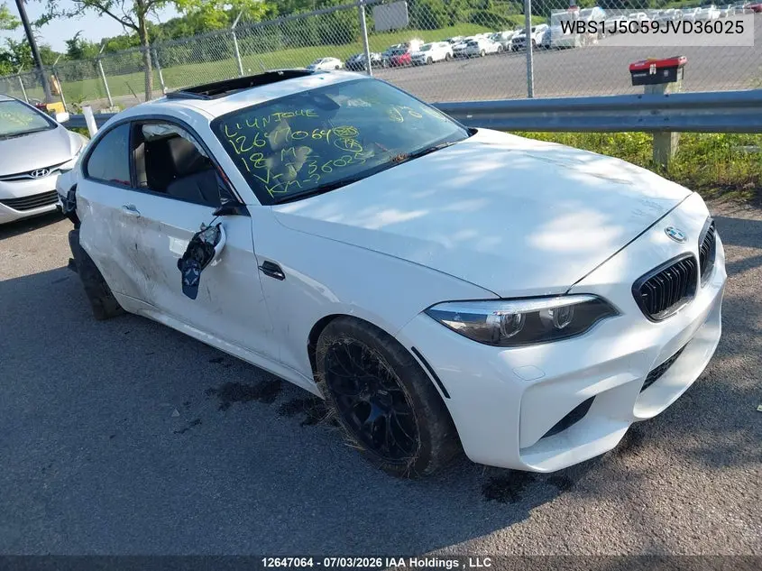 2018 BMW M2 VIN: WBS1J5C59JVD36025 Lot: 12647064