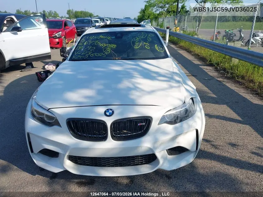 2018 BMW M2 VIN: WBS1J5C59JVD36025 Lot: 12647064