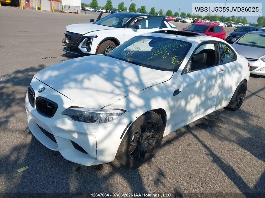 2018 BMW M2 VIN: WBS1J5C59JVD36025 Lot: 12647064