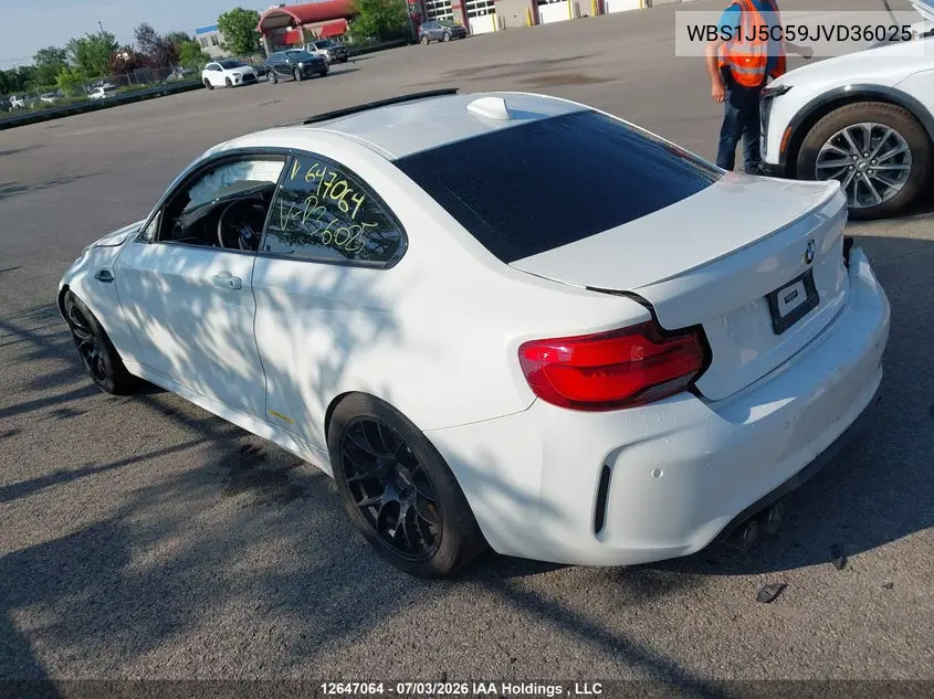 2018 BMW M2 VIN: WBS1J5C59JVD36025 Lot: 12647064
