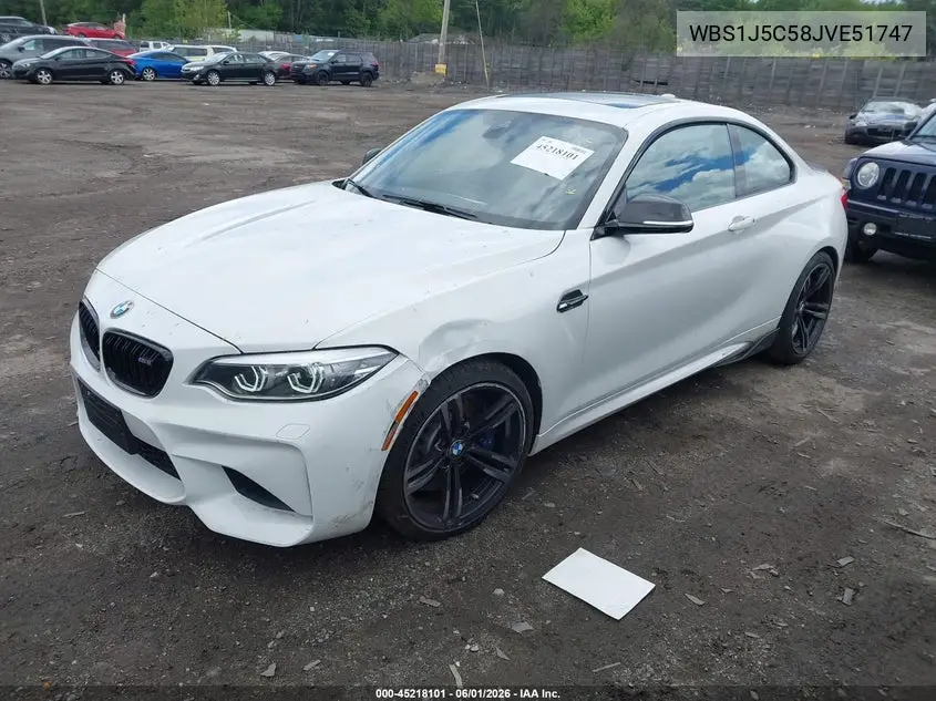 2018 BMW M2 VIN: WBS1J5C58JVE51747 Lot: 45218101