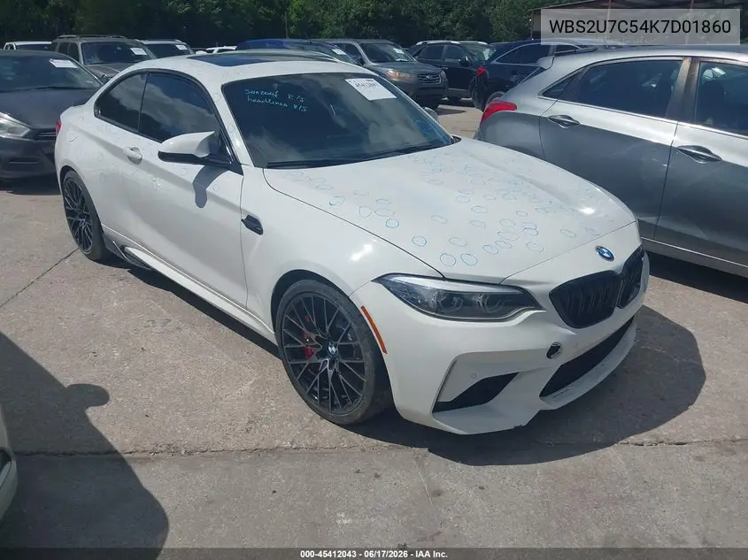 2019 BMW M2 Competition VIN: WBS2U7C54K7D01860 Lot: 45412043