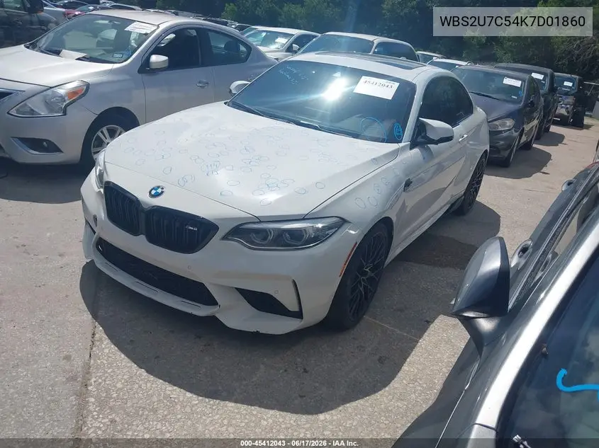 2019 BMW M2 Competition VIN: WBS2U7C54K7D01860 Lot: 45412043