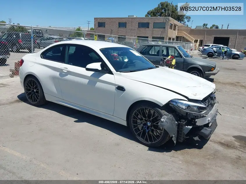 2021 BMW M2 Competition VIN: WBS2U7C02M7H03528 Lot: 45622509