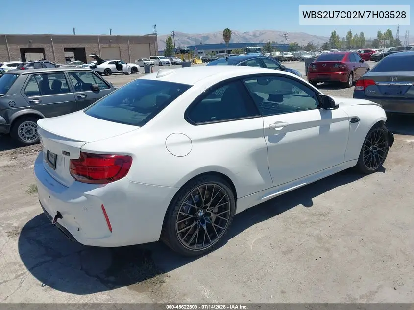 2021 BMW M2 Competition VIN: WBS2U7C02M7H03528 Lot: 45622509