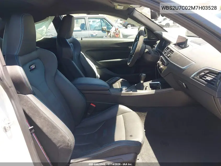 2021 BMW M2 Competition VIN: WBS2U7C02M7H03528 Lot: 45622509