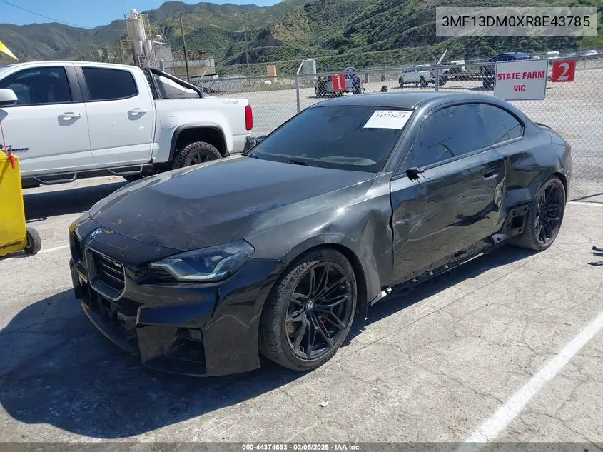 2024 BMW M2 VIN: 3MF13DM0XR8E43785 Lot: 44374653