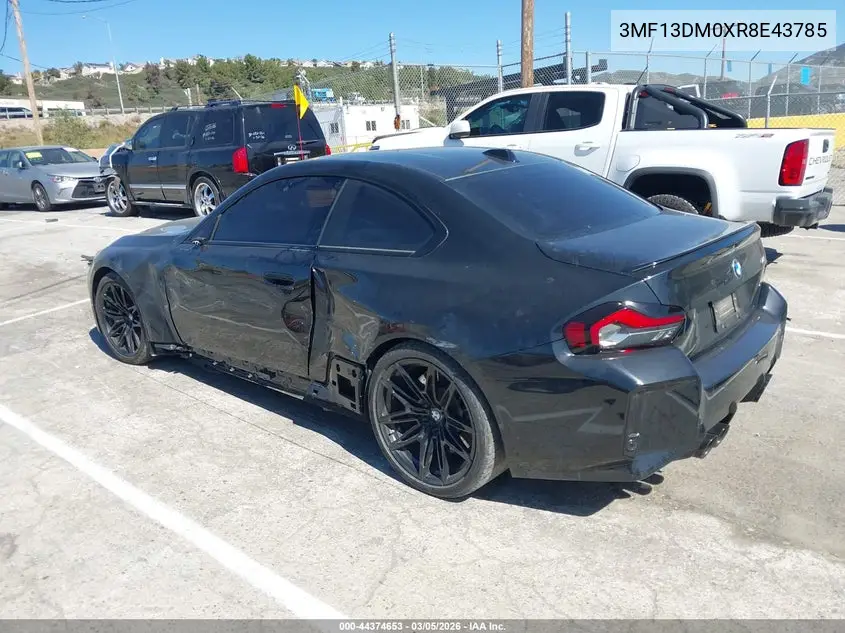 2024 BMW M2 VIN: 3MF13DM0XR8E43785 Lot: 44374653