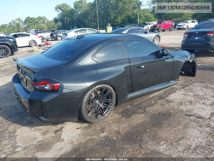 2024 BMW M2 VIN: 3MF13DM02R8D80598 Lot: 45433042