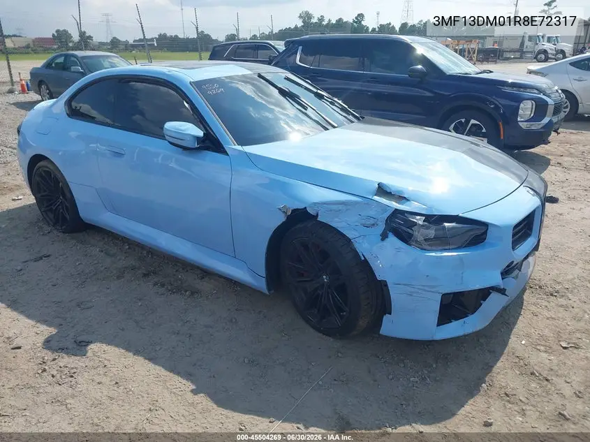 2024 BMW M2 VIN: 3MF13DM01R8E72317 Lot: 45504269