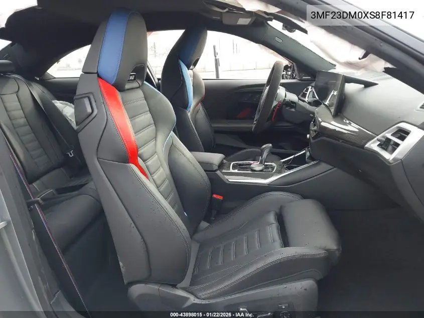 2025 BMW M2 VIN: 3MF23DM0XS8F81417 Lot: 43898015