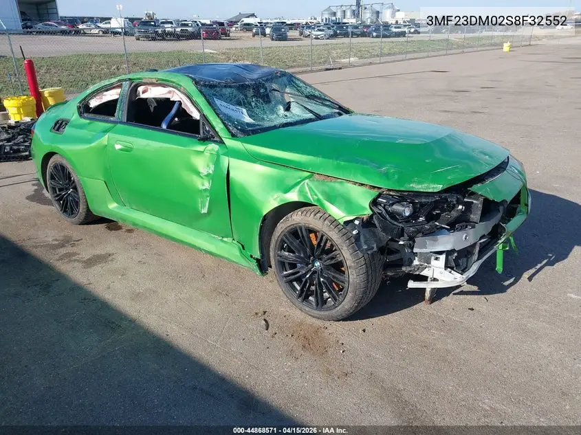 2025 BMW M2 VIN: 3MF23DM02S8F32552 Lot: 44868571