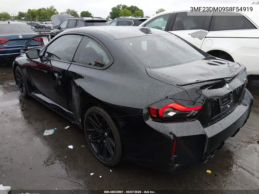 2025 BMW M2 VIN: 3MF23DM09S8F54919 Lot: 45032981
