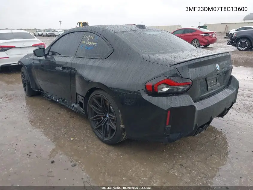 2026 BMW M2 VIN: 3MF23DM07T8G13600 Lot: 44874865