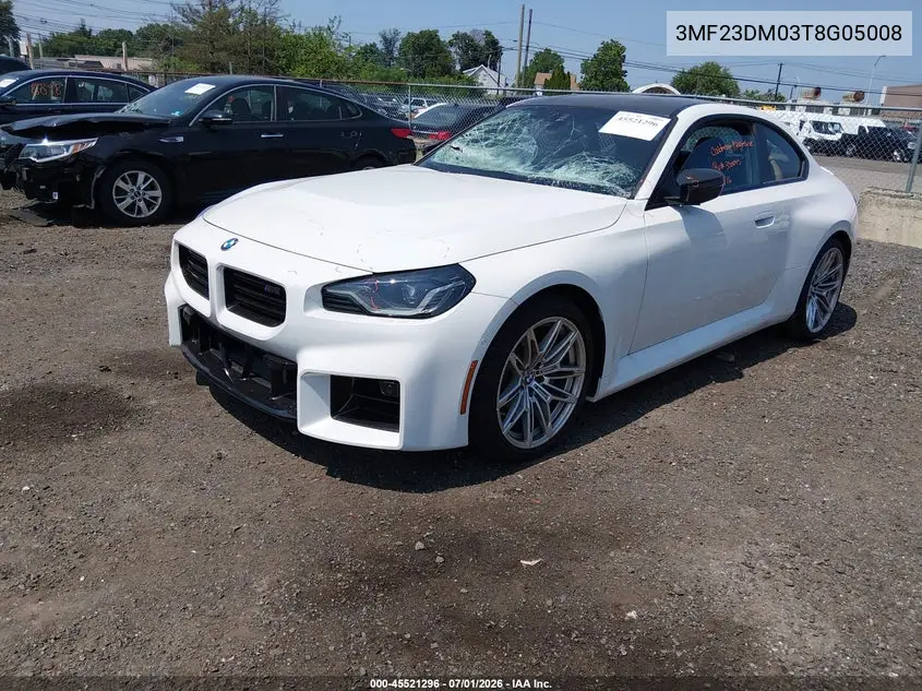 2026 BMW M2 VIN: 3MF23DM03T8G05008 Lot: 45521296