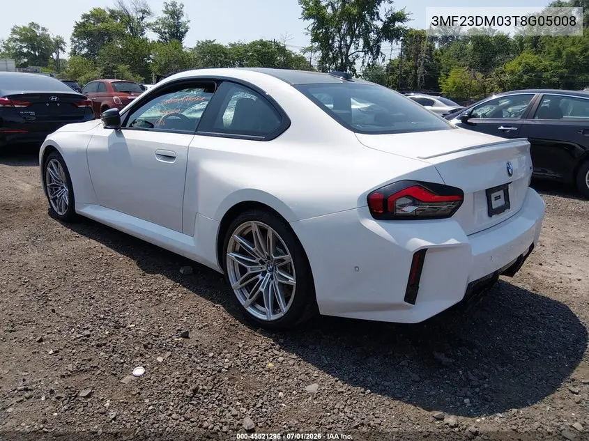 2026 BMW M2 VIN: 3MF23DM03T8G05008 Lot: 45521296