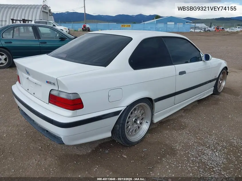 1997 BMW M3 VIN: WBSBG9321VEY74155 Lot: 45113648