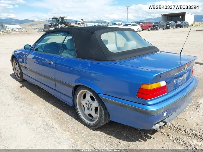 1998 BMW M3 VIN: WBSBK0337WEC38394 Lot: 45507038