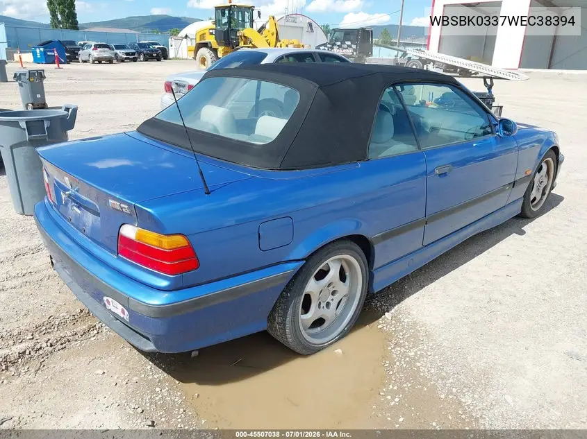 1998 BMW M3 VIN: WBSBK0337WEC38394 Lot: 45507038