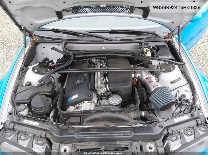 2005 BMW M3 VIN: WBSBR93415PK08381 Lot: 45486384