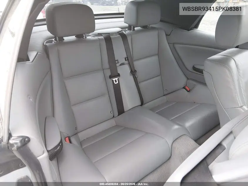 2005 BMW M3 VIN: WBSBR93415PK08381 Lot: 45486384