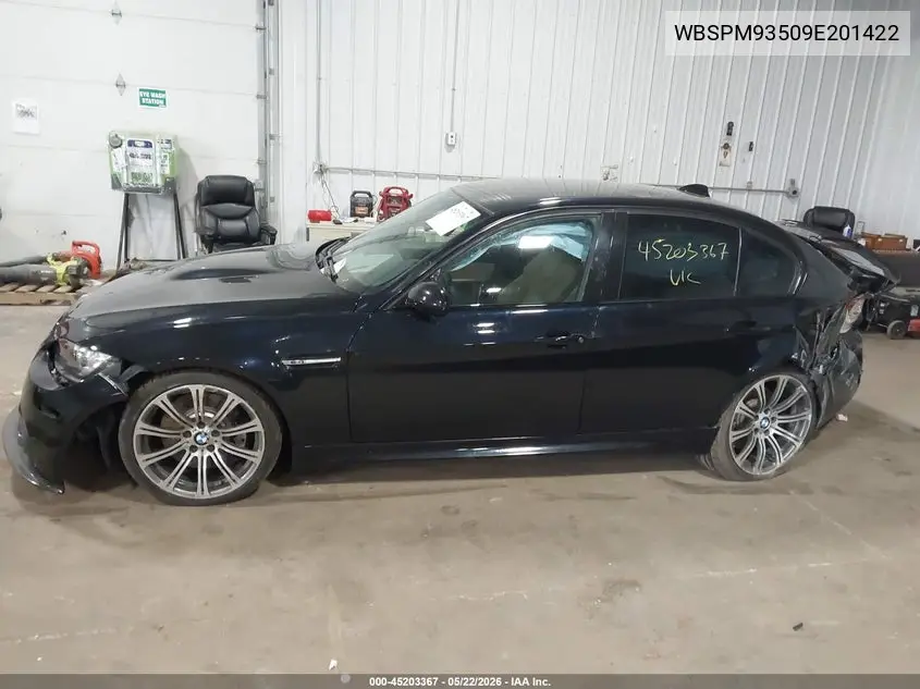 2009 BMW M3 VIN: WBSPM93509E201422 Lot: 45203367