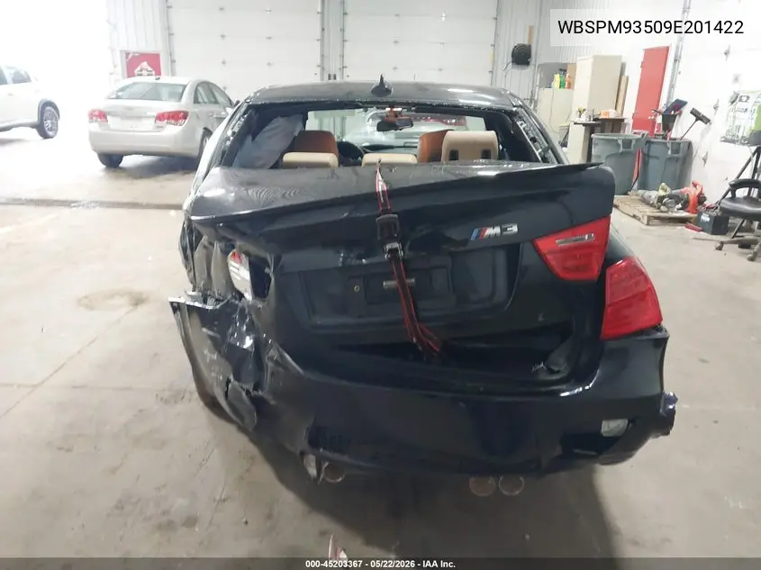 2009 BMW M3 VIN: WBSPM93509E201422 Lot: 45203367