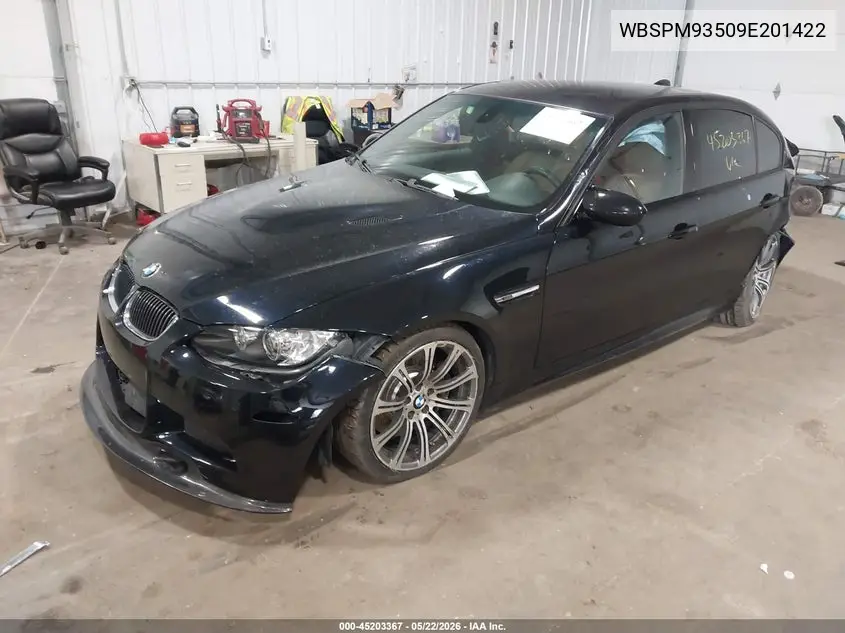 2009 BMW M3 VIN: WBSPM93509E201422 Lot: 45203367