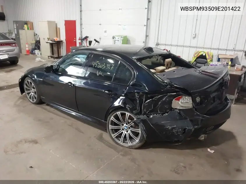 2009 BMW M3 VIN: WBSPM93509E201422 Lot: 45203367