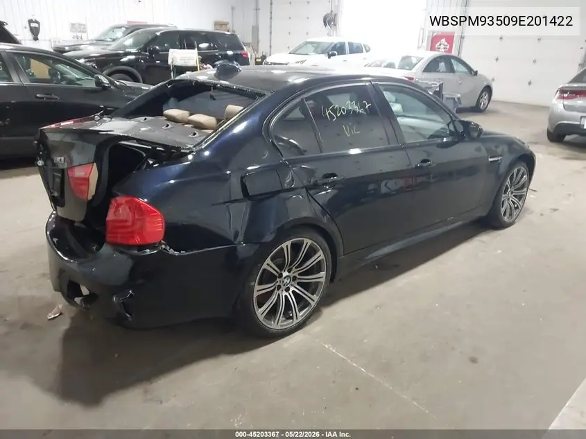 2009 BMW M3 VIN: WBSPM93509E201422 Lot: 45203367