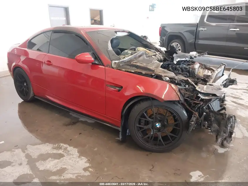 2011 BMW M3 VIN: WBSKG9C58BE645803 Lot: 44633641