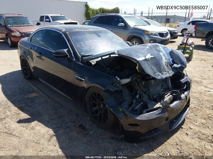 2011 BMW M3 VIN: WBSDX9C50BE585007 Lot: 45177232