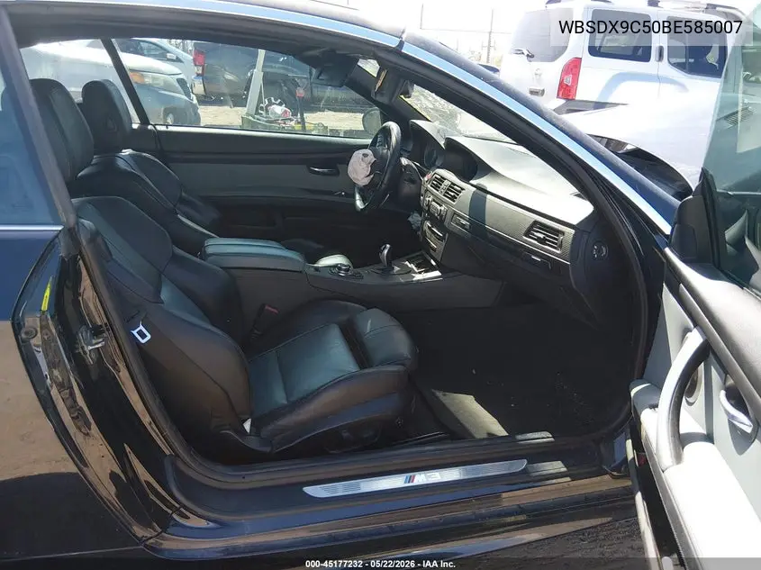 2011 BMW M3 VIN: WBSDX9C50BE585007 Lot: 45177232