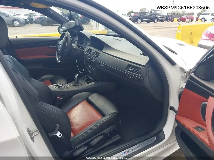 2011 BMW M3 VIN: WBSPM9C51BE203606 Lot: 45241498