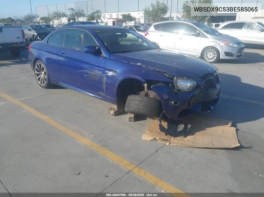 2011 BMW M3 VIN: WBSDX9C53BE585065 Lot: 45497598
