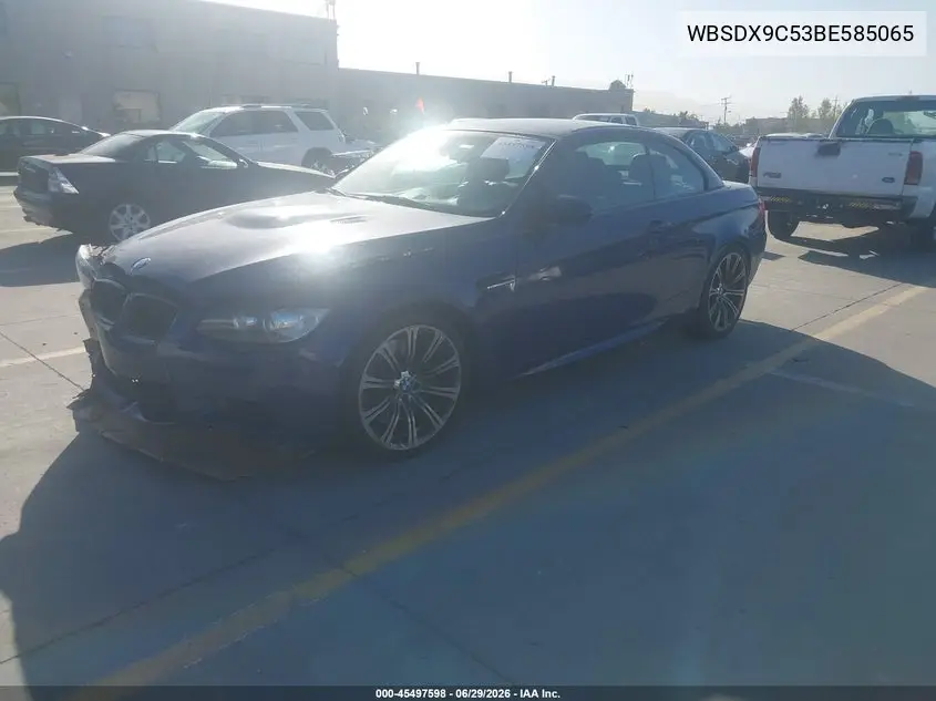 2011 BMW M3 VIN: WBSDX9C53BE585065 Lot: 45497598