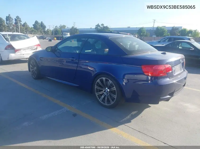 2011 BMW M3 VIN: WBSDX9C53BE585065 Lot: 45497598