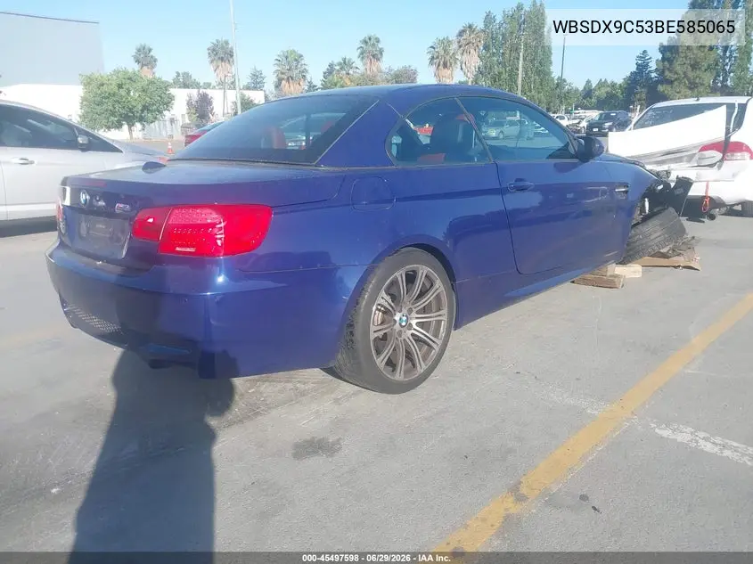 2011 BMW M3 VIN: WBSDX9C53BE585065 Lot: 45497598