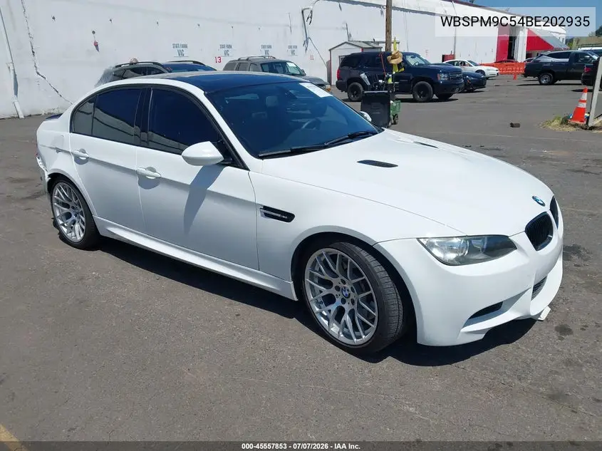 2011 BMW M3 VIN: WBSPM9C54BE202935 Lot: 45557853