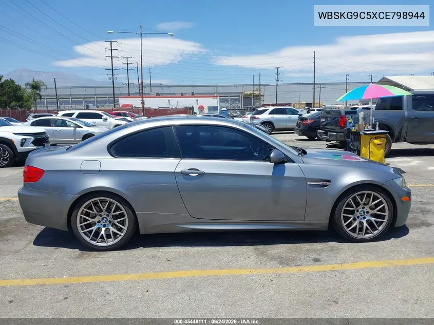 2012 BMW M3 VIN: WBSKG9C5XCE798944 Lot: 45449111