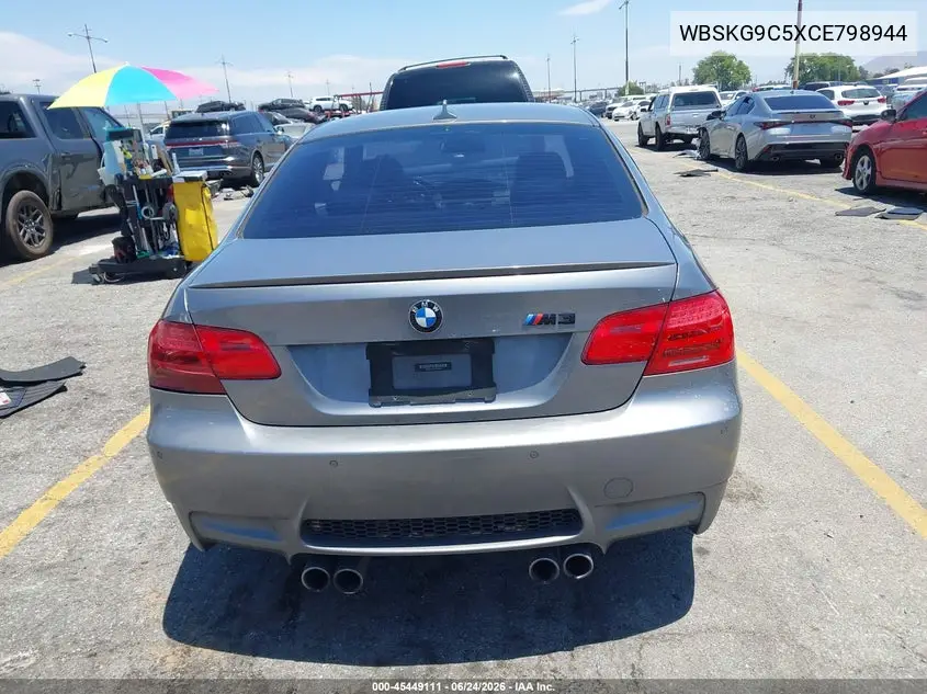 2012 BMW M3 VIN: WBSKG9C5XCE798944 Lot: 45449111