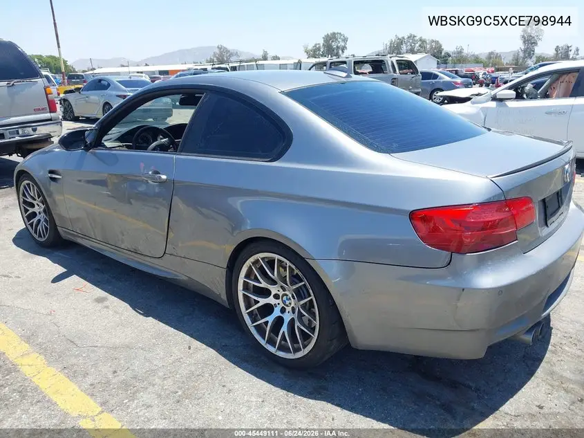 2012 BMW M3 VIN: WBSKG9C5XCE798944 Lot: 45449111