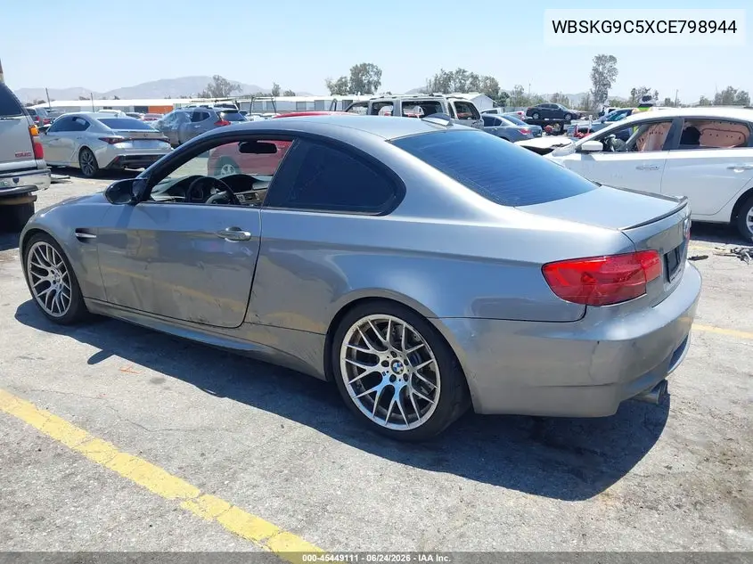 2012 BMW M3 VIN: WBSKG9C5XCE798944 Lot: 45449111