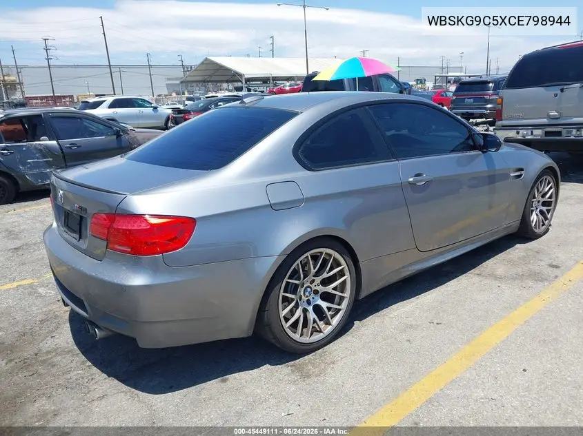 2012 BMW M3 VIN: WBSKG9C5XCE798944 Lot: 45449111
