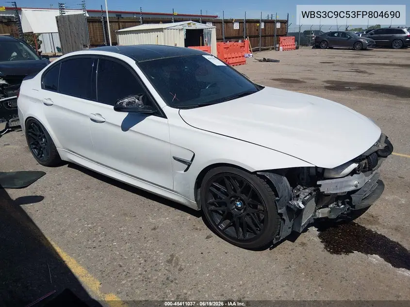 2015 BMW M3 VIN: WBS3C9C53FP804690 Lot: 45411037