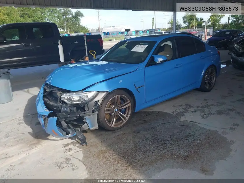 2015 BMW M3 VIN: WBS3C9C58FP805673 Lot: 45539015