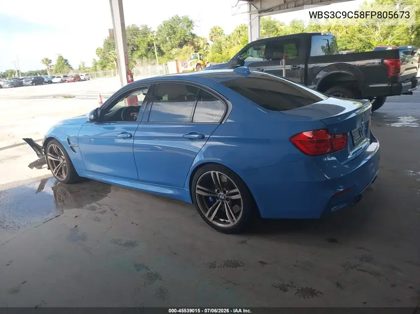 2015 BMW M3 VIN: WBS3C9C58FP805673 Lot: 45539015